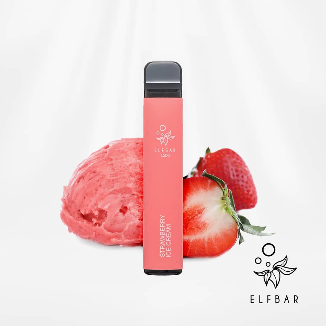 elf bar 1500 strawberry ice cream erdbeer eis