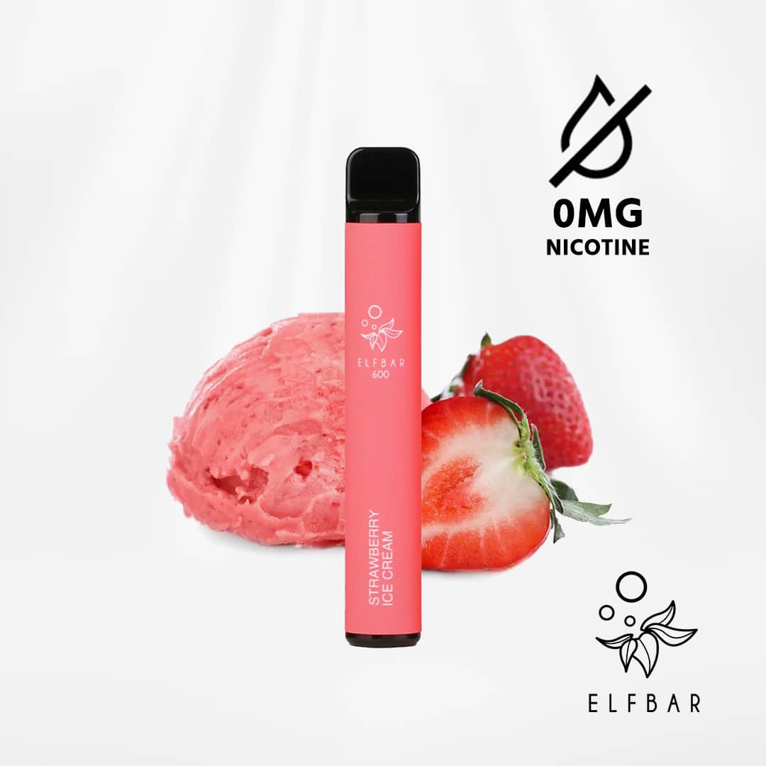elfbar 600 strawberry ice cream erdbeer eis ohne nikotin