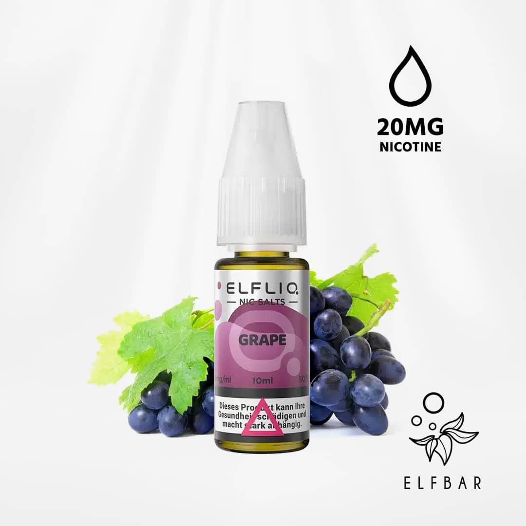 elf bar elfliq grape nicotine salt liquid