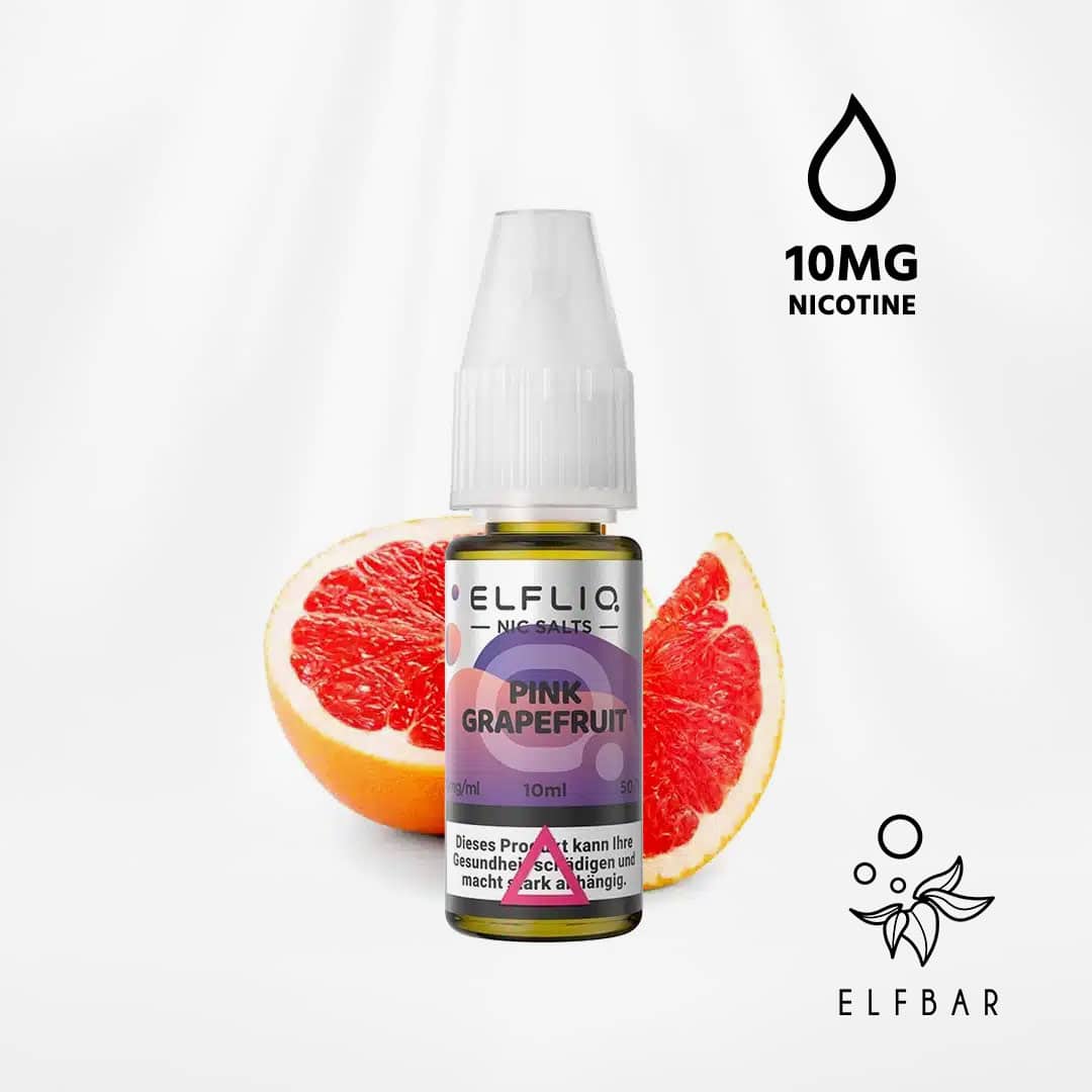 elf bar elfliq pink grapefruit nicotine salt liquid 1
