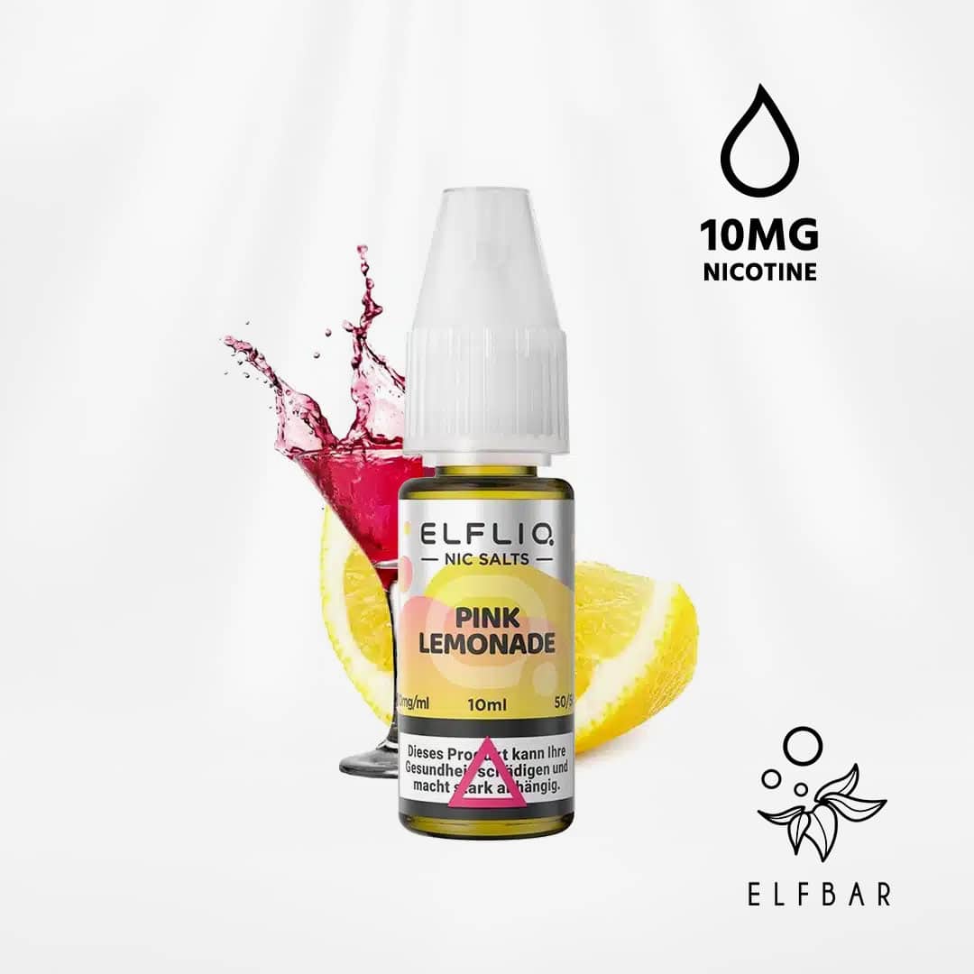 elf bar elfliq pink lemonade nicotine salt liquid 1