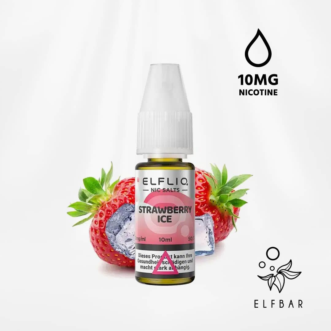 elf bar elfliq strawberry ice nicotine salt liquid 1