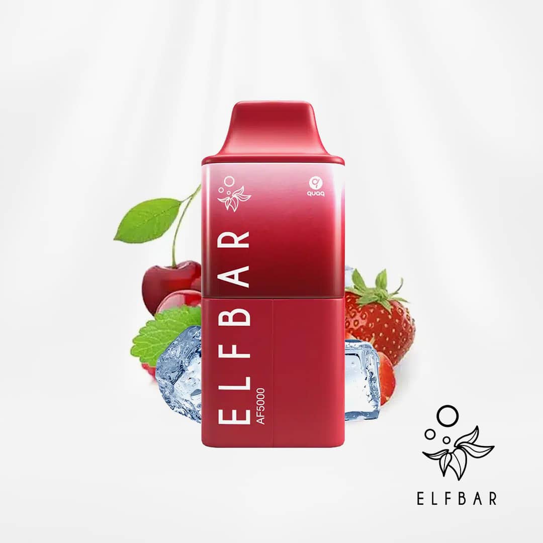 elfbar af5000 strawberry raspberry cherry ice vape kit jusqu'à 5000 aspirations